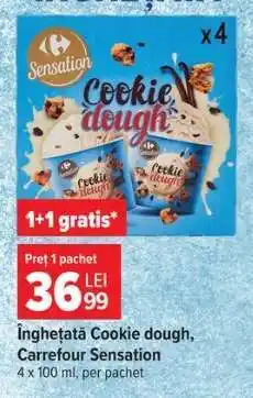 Carrefour Înghețată cookie dough, Carrefour Sensation Ofertă
