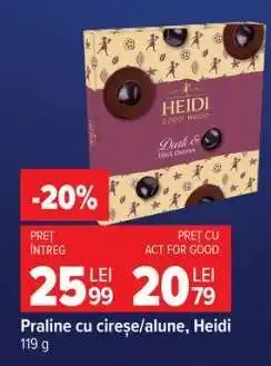 Carrefour Praline cu cireșe/alune, Heidi Ofertă