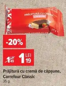 Carrefour Prăjitură cu cremă de căpșune, Carrefour Classic Ofertă