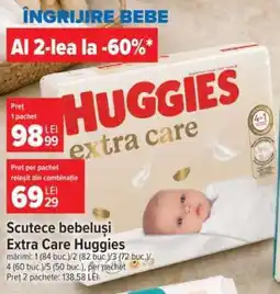 Carrefour Scutece bebeluși extra care, Huggies Ofertă