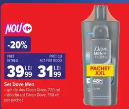 Carrefour Set Dove Men Ofertă