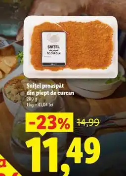 Lidl Șnițel proaspăt din piept de curcan Ofertă