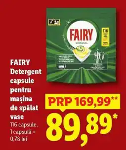 Lidl FAIRY Detergent capsule pentru mașina de spălat vase Ofertă