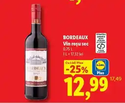 Lidl Bordeaux Vin roșu sec Ofertă
