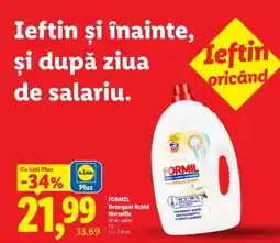 Lidl FORMIL Detergent lichid Marseille Ofertă