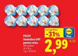 Lidl Pilos Smântână UHT pentru cafea Ofertă