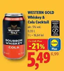 Lidl WESTERN GOLD Whiskey & Cola Cocktail Ofertă