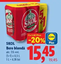 Lidl SKOL Bere blondă Ofertă