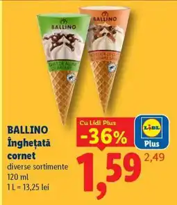 Lidl BALLINO Înghețată cornet Ofertă
