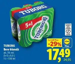 Lidl TUBORG Bere blondă Ofertă