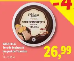 Lidl Gelatelli Tort de înghețată cu gust de Tiramisu Ofertă