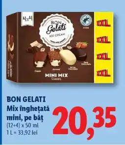 Lidl BON GELATI Mix înghețată mini, pe băț Ofertă