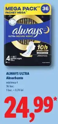 Lidl Always Ultra Absorbante Ofertă