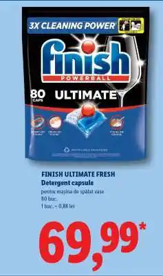 Lidl FINISH ULTIMATE FRESH Detergent capsule Ofertă