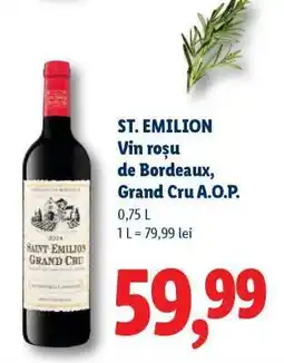 Lidl ST. EMILION Vin roșu de Bordeaux, Grand Cru A.O.P Ofertă
