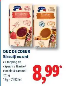 Lidl DUC DE COEUR Biscuiți cu unt Ofertă