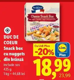 Lidl DUC DE COEUR Snack box cu nuggets din brânză Ofertă
