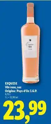 Lidl EXQUISE Vin rose, sec Ofertă