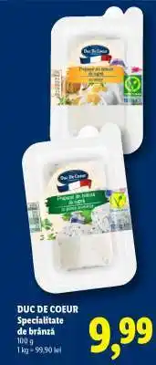 Lidl DUC DE COEUR Specialitate de brânză Ofertă