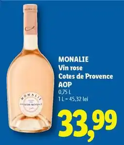 Lidl MONALIE Vin rose Cotes de Provence AOP Ofertă