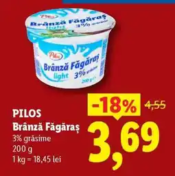 Lidl Pilos Brânză Făgăraș Ofertă