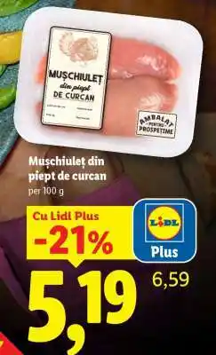 Lidl Mușchiuleț din piept de curcan Ofertă