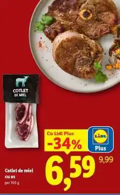 Lidl Cotlet de miel cu os Ofertă