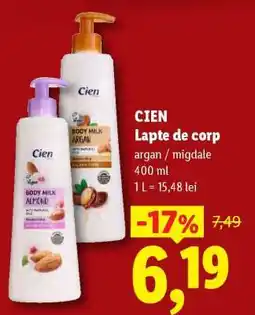 Lidl Cien Lapte de corp Ofertă