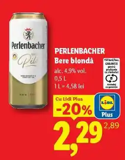 Lidl Perlenbacher Bere blondă Ofertă
