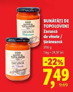 Lidl Bunătăți de Topoloveni Zacuscă de vinete / țărănească Ofertă