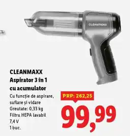 Lidl CLEANMAXX Aspirator 3 în 1 cu acumulator Ofertă