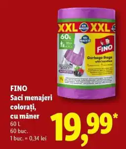 Lidl Fino Saci menajeri colorați, cu mâner Ofertă