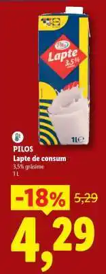 Lidl Pilos Lapte de consum Ofertă