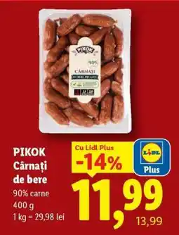 Lidl Pikok Cârnați de bere Ofertă