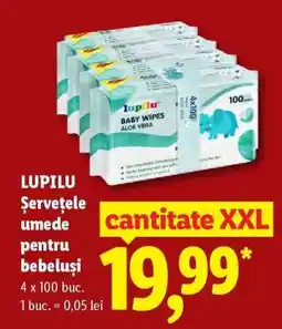 Lidl LUPILU Șervețele umede pentru bebeluși Ofertă