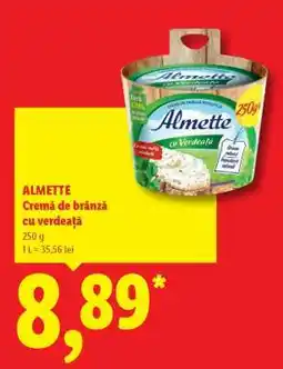 Lidl ALMETTE Cremă de brânză cu verdeață Ofertă