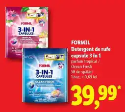 Lidl FORMIL Detergent de rufe capsule 3 în 1 Ofertă