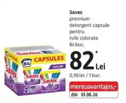 DM Savex premium detergent capsule pentru rufe colorate Ofertă