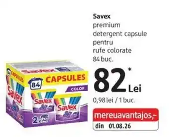 Savex premium detergent capsule pentru rufe colorate