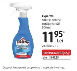 DM Expertto soluție pentru curățarea băii Ofertă