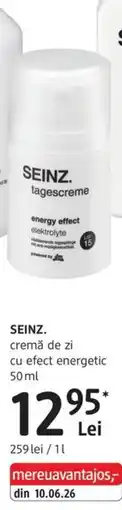 DM Seinz. creme de zi cu efect energetic Ofertă