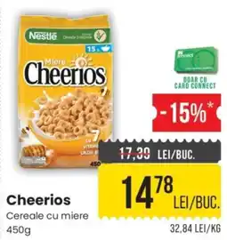 Mega Image Nestle cheerios cereale cu miere Ofertă