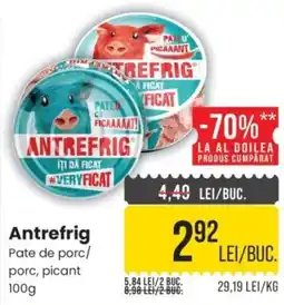 Mega Image Antrefrig pate de porc porc picant Ofertă