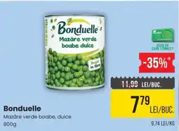 Mega Image Bonduelle mazăre verde boabe dulce Ofertă
