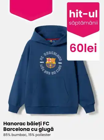 FC Barcelona hanorac băieți cu glugă
