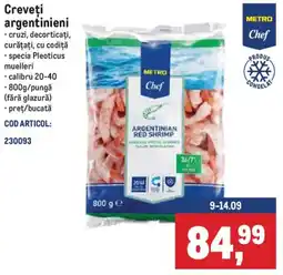 Metro Metro Chef creveți argentinieni Ofertă