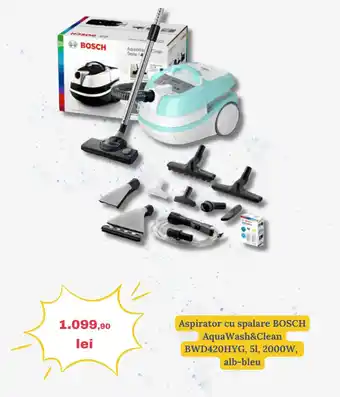 Bosch aspirator cu spalare aquawash&clean