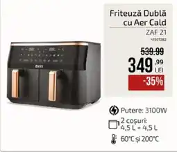 Carrefour Zass friteuză dublă cu aer cald zaf 21 Ofertă