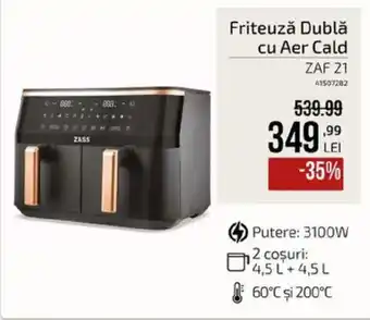 Zass friteuză dublă cu aer cald zaf 21