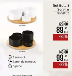 Carrefour Set Boluri Servire Ofertă
